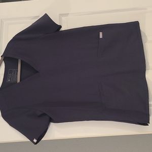 Figs Medium Casma Quiet Navy Scrub Top